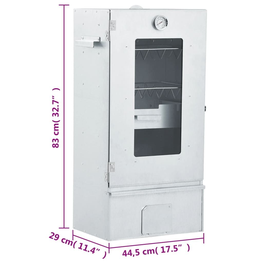 Horno Ahumador Barbacoa 1 Kg De Virutas De Madera 44,5x29x83 Cm Vidaxl