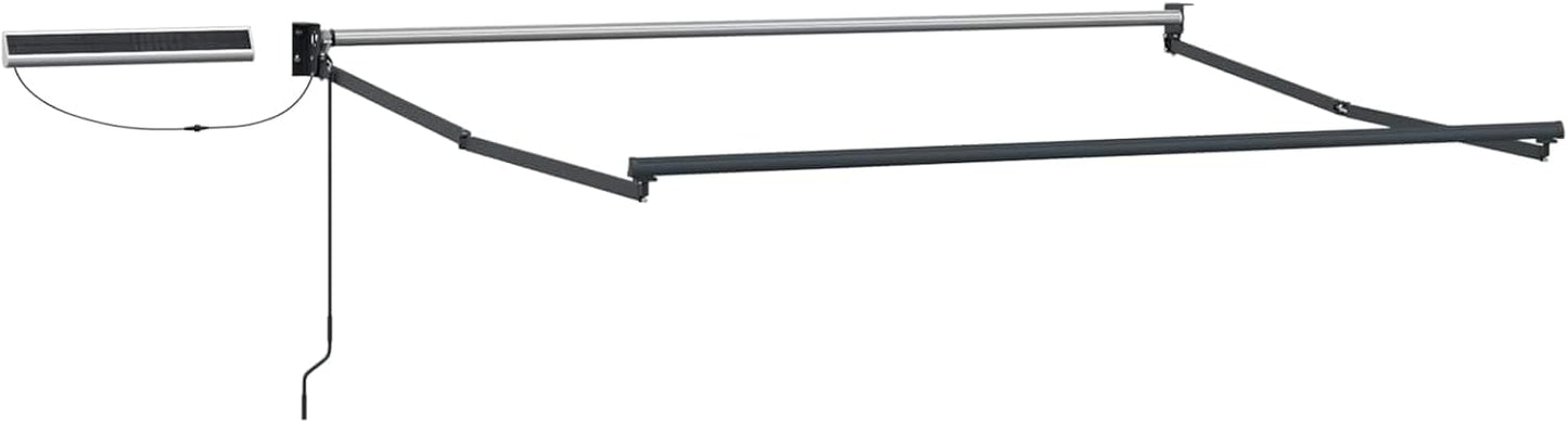 VidaXL - Toldo retráctil eléctrico (100% poliéster, aluminio, toldo eléctrico moderno, sombra exterior con mando a distancia, cobertizo de aluminio, protección solar ecológica