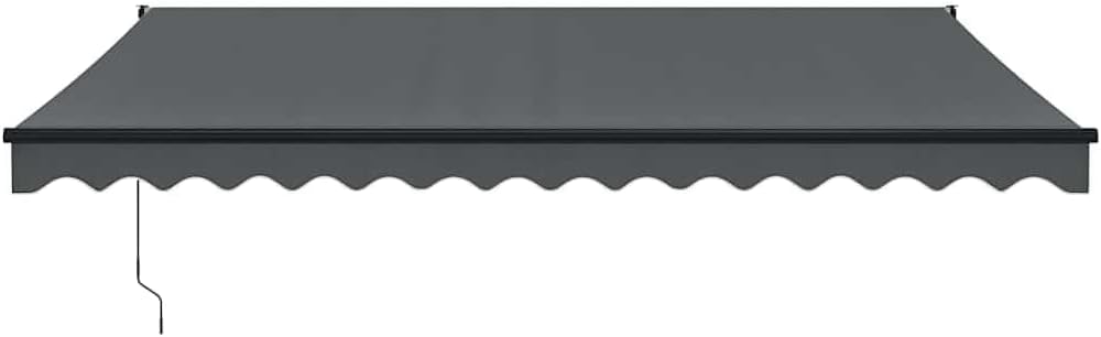 vidaXL Toldo Retráctil Automático, Toldo Eléctrico con Motor, Sombrilla Colgante de Pared, Toldo para Balcón Patio Tienda, Gris Antracita 4x3 m