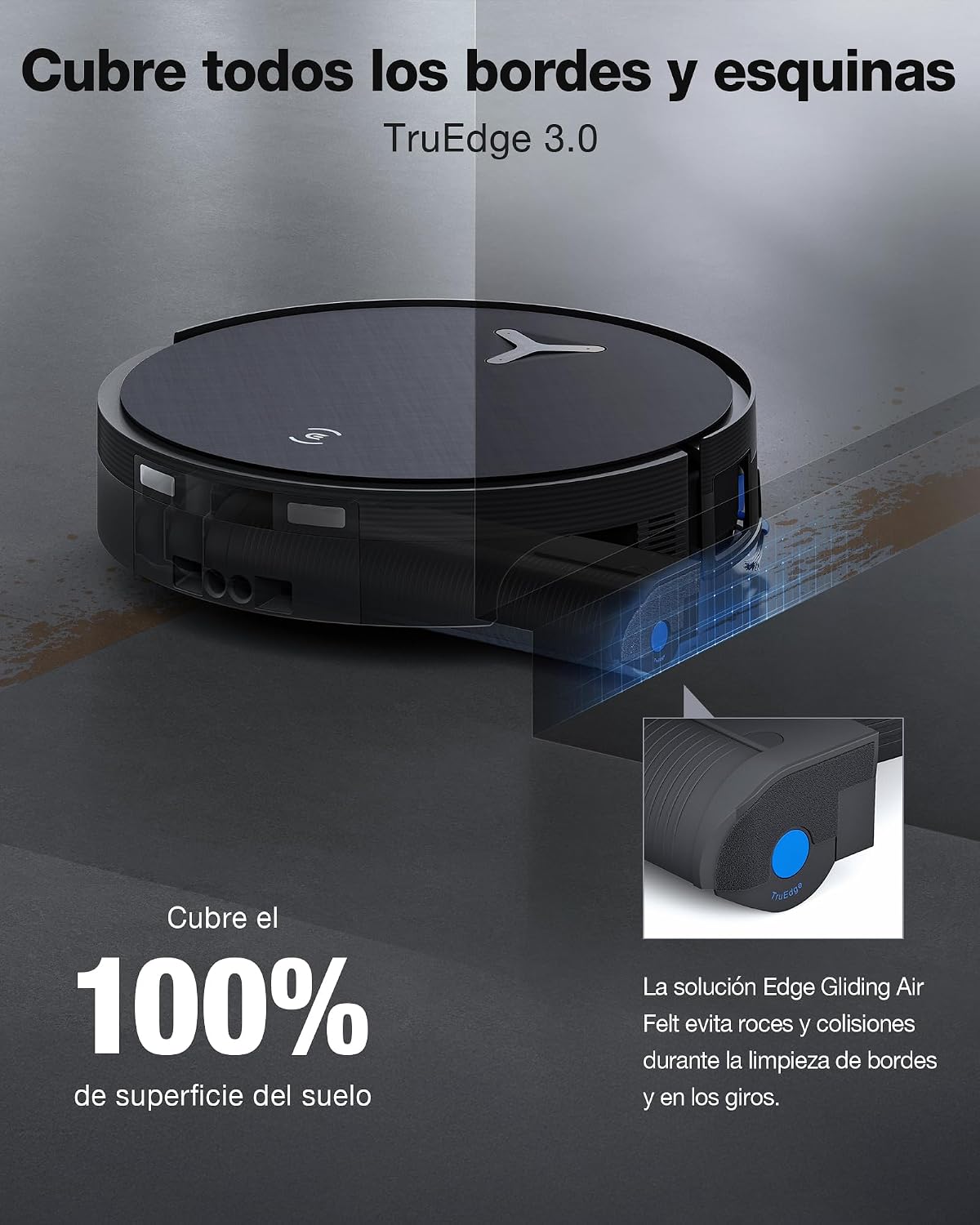 ECOVACS X12 OMNICYCLONE Robot Aspirador y Friegasuelos, Blast y 22 000 Pa, tecnología FocusJet para Manchas, PowerBoost ultrarrápido, OZMO Roller 3.0, Rodillo Inteligente