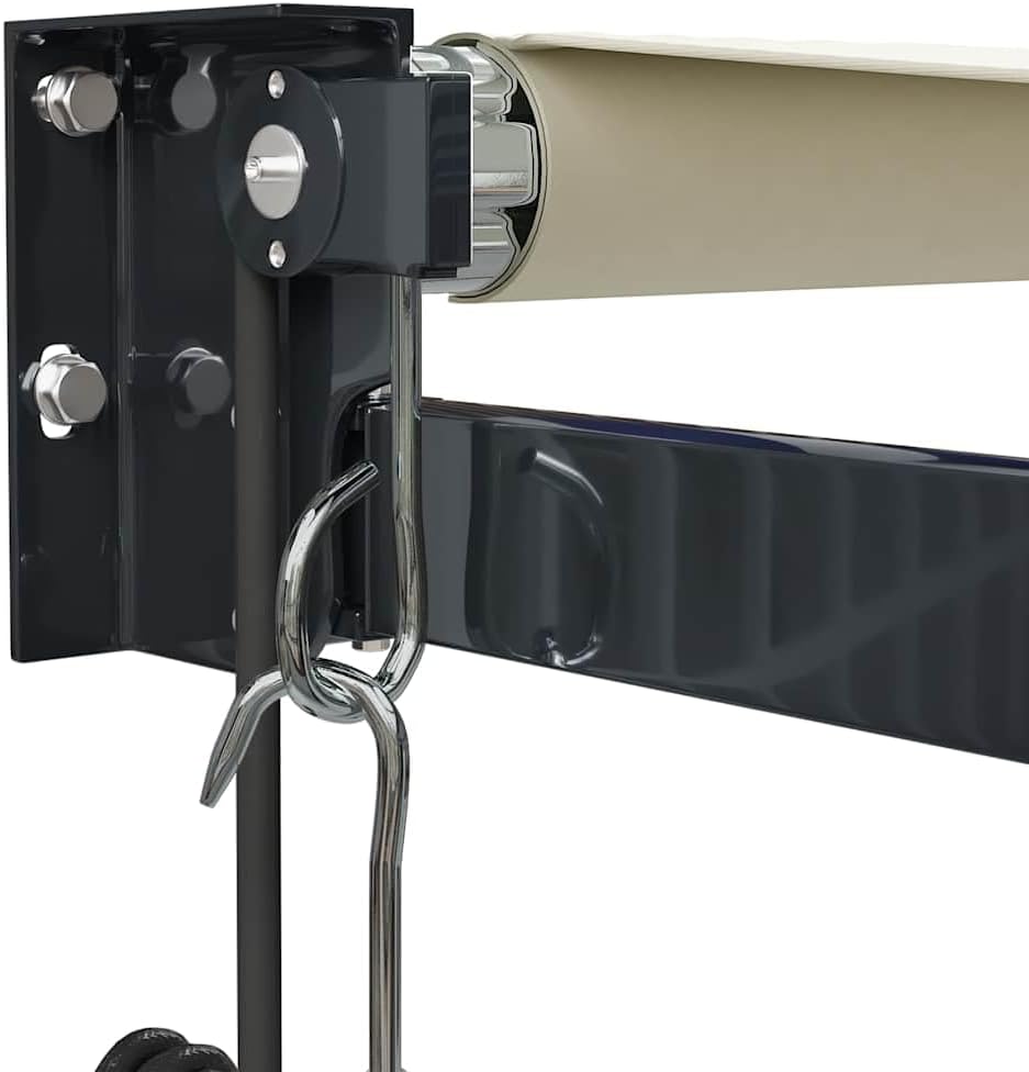 Brokky Toldo Motorizado 4X 3 m Toldo Articulado Eléctrico con Mando a Distancia para Terraza, Jardín-Crema-4 x 3 m-Marco Antracita