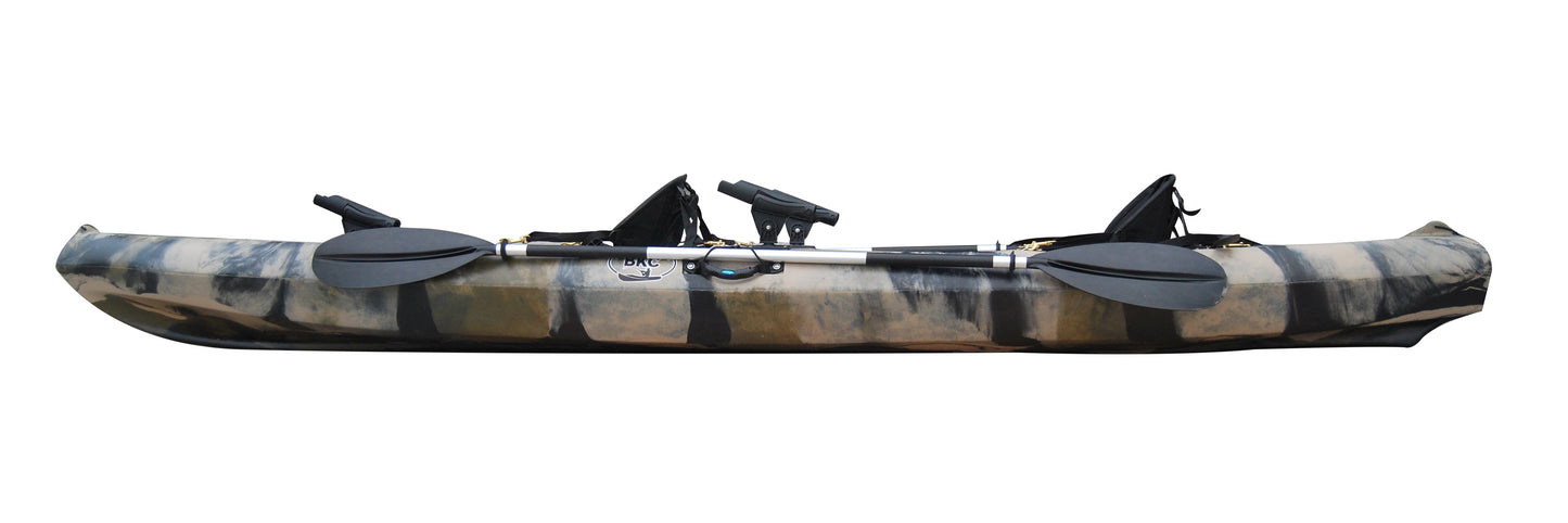 2026 Kayak de pesca tándem BKC TK181 de 3,9 m para 2 personas con asientos acolchados y remos