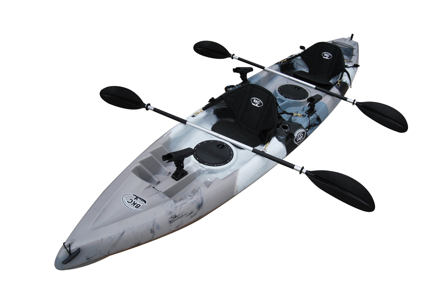 2026 Kayak de pesca tándem BKC TK181 de 3,9 m para 2 personas con asientos acolchados y remos