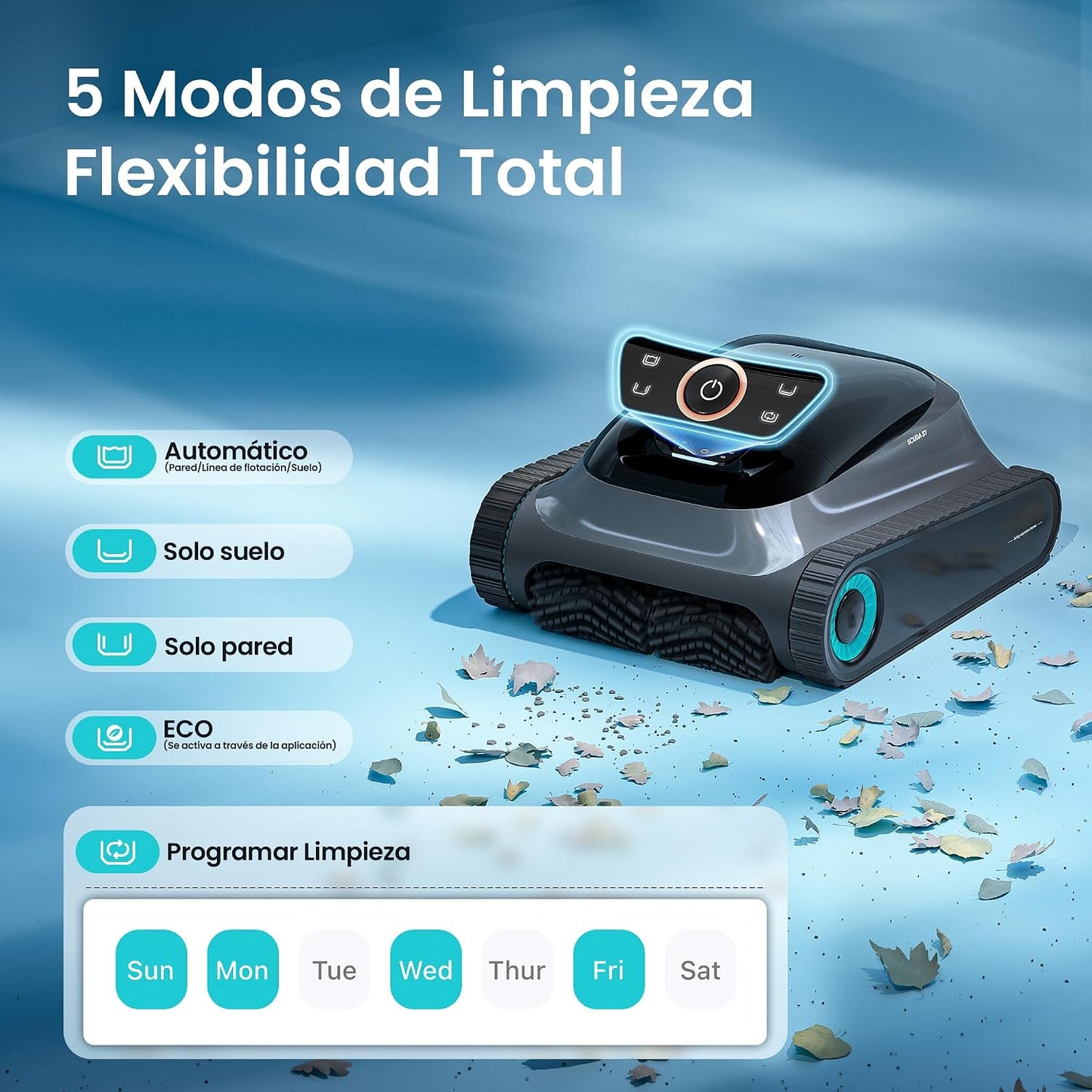 (2026 Upgrade) AIPER Scuba S1 Robot Piscina Limpiafondos y Paredes, Aspirador Piscinas Fondos con Batería Mejorada 270 min, Navegación Smart de Alta Precisión, Filtración Ultrafina + App y OTA