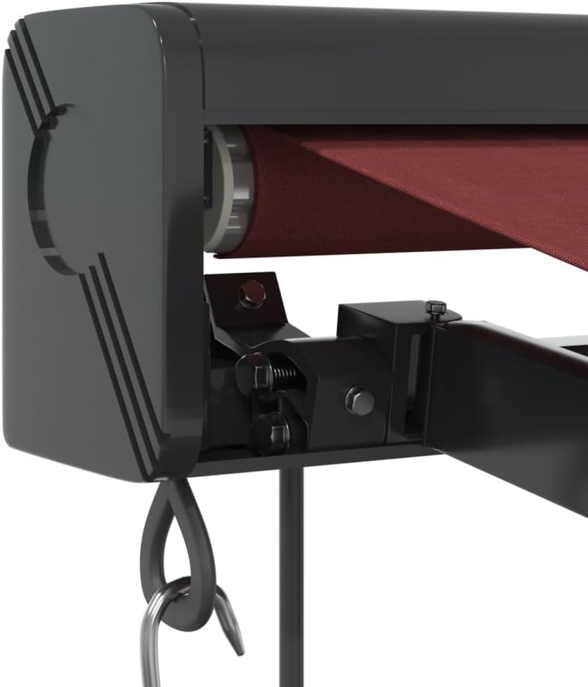 IKAYAA Toldo Motorizado 400 x 300 cm, Toldo Eléctrico y Manual Retráctil,Toldo Articulado Eléctrico con Mando a Distancia, Toldo Brazo Extensible para Terraza, Jardín Burdeos