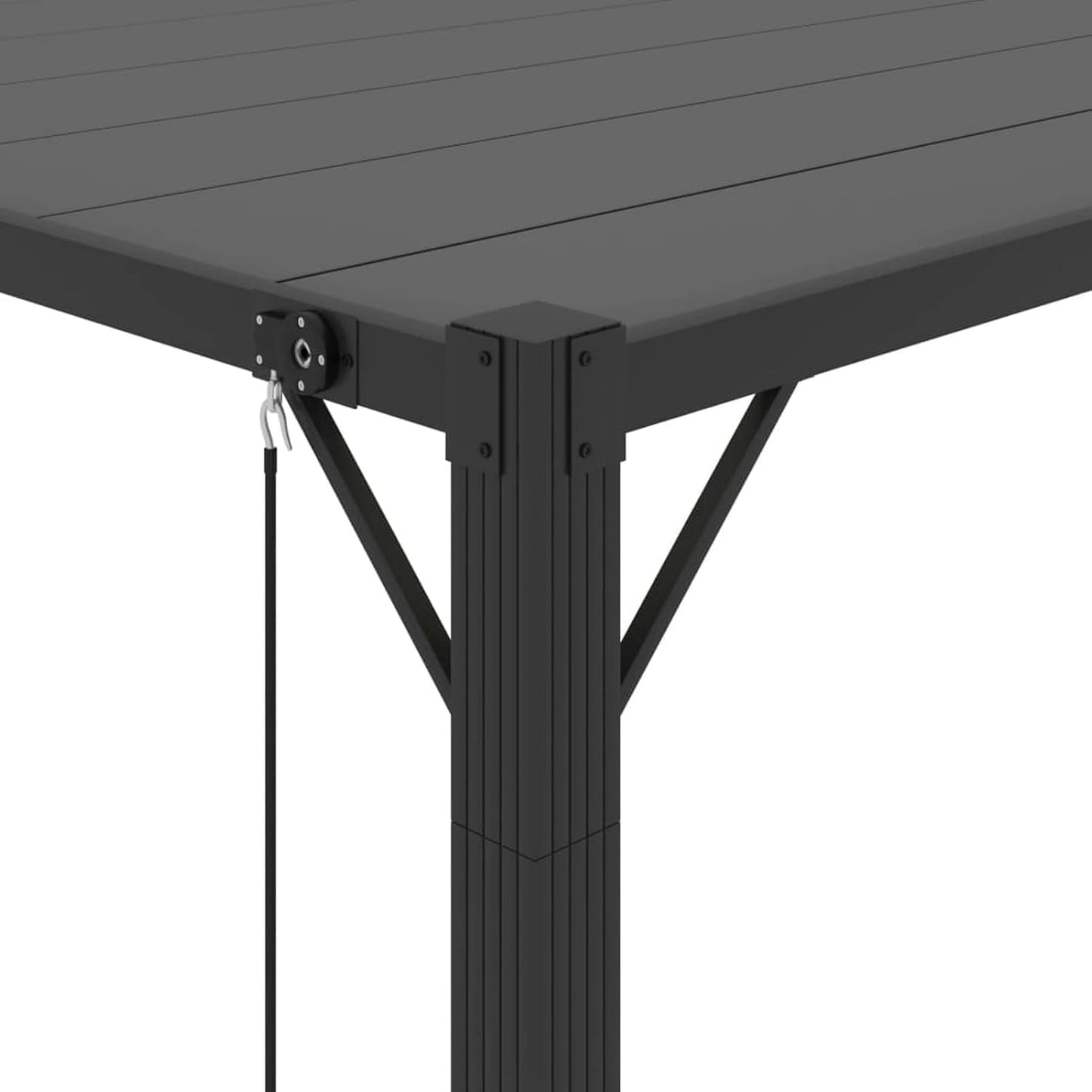 GuyAna Cenador con Techo persiana 3x4 m Tela y Aluminio pergola terraza Exterior toldos para pergolas pergolas de Jardin Antracita