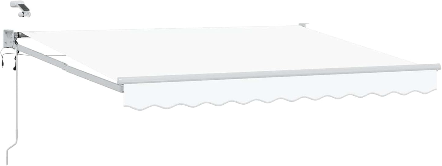 vidaXL Toldo Retráctil Eléctrico 3,5 x 2,5 m, Toldo automático, Moderno y eléctrico, retráctil, con LED, para Patio, ¡Sombra Funcional al Aire Libre