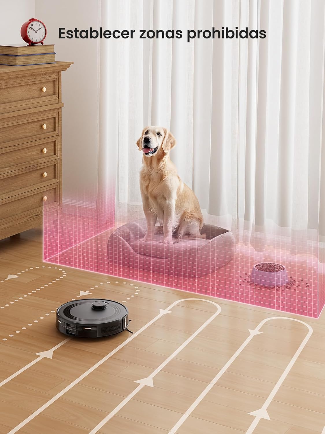 Lefant M2 Robot Aspirador y Fregasuelos 2 en 1, 160min Automático, 6000Pa, Navegación Láser, Evitación PSD, Limpieza Personalizada, Ideal para Limpiar Pelo de Mascotas y Suelos Duros, Negro