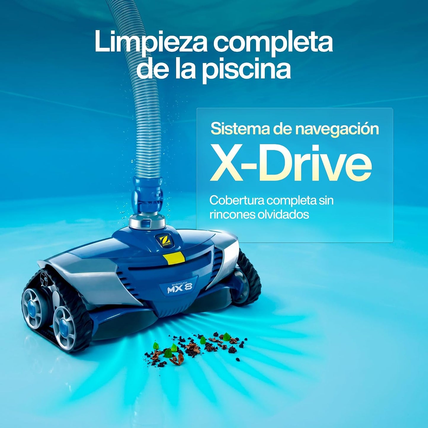 Zodiac MX8, Robot limpiafondos hidráulico para Piscinas enterradas de hasta 12 x 6 m