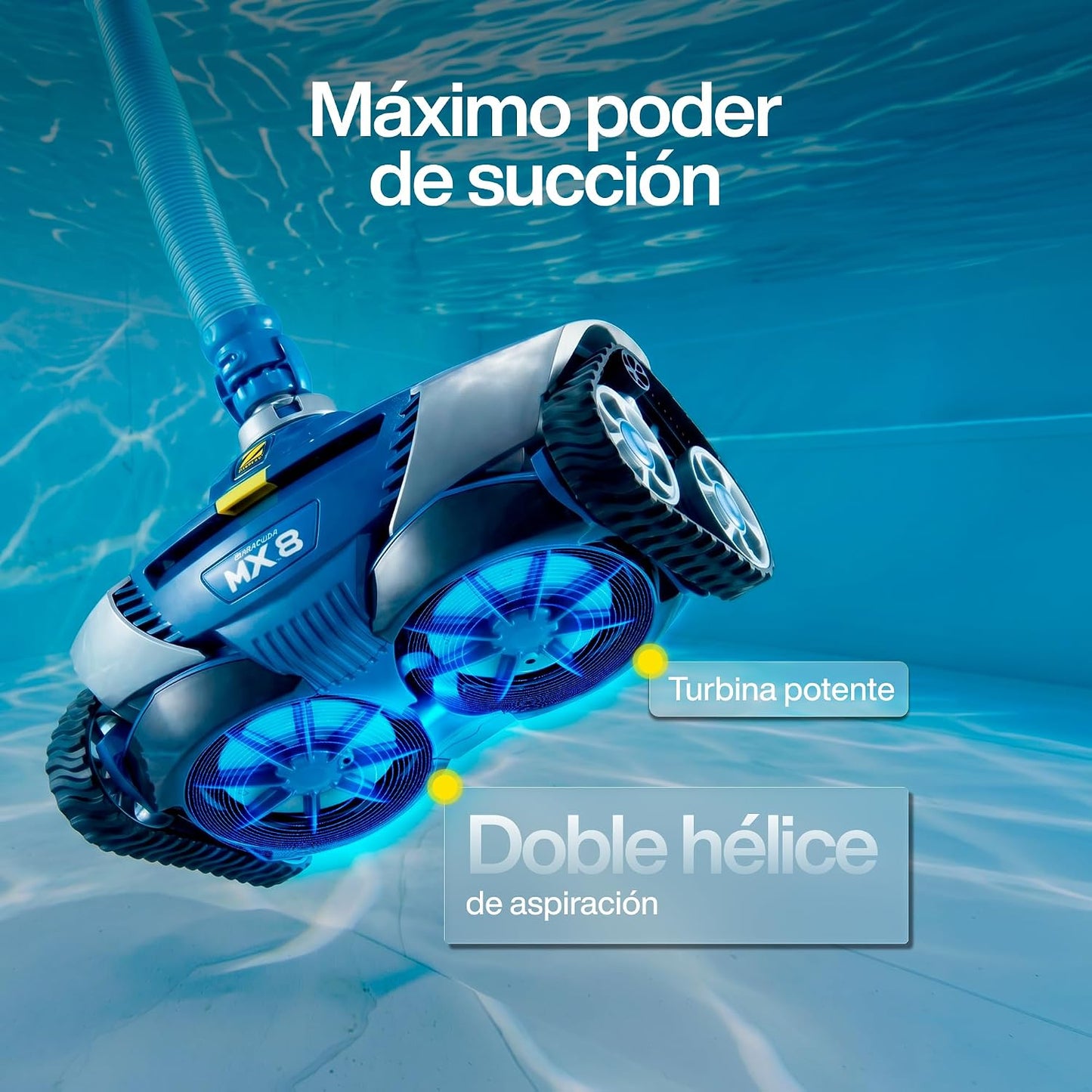 Zodiac MX8, Robot limpiafondos hidráulico para Piscinas enterradas de hasta 12 x 6 m