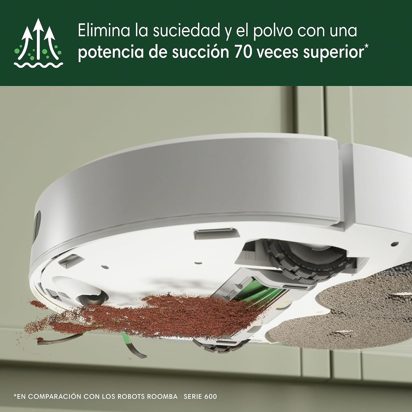 iRobot Roomba Plus 405 Combo con Base AutoWash multifunción y autolimpiable, Lavado y Secado mopas DualClean elevables, Clearview LiDAR,75 días de autovaciado, Doble fregado con SmartScrub, App_B
