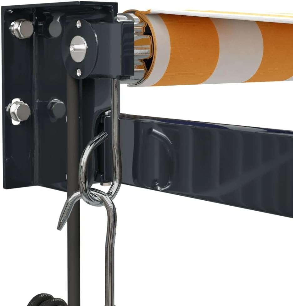 IKAYAA Toldo Motorizado 4.5 x 3 m, Toldo Eléctrico Retráctil,Toldo Articulado Eléctrico con Mando a Distancia, Toldo Brazo Extensible para Terraza, Jardín, Amarillo