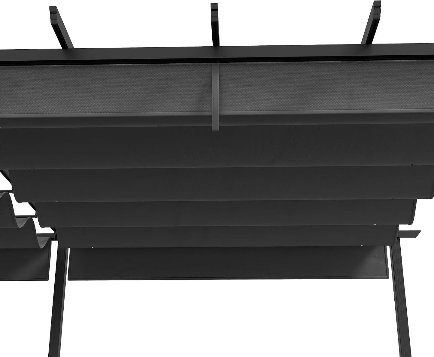Outsunny Pergola Jardín Exterior Pergola Aluminio 3,6 x 6 m Corrediza para Terraza Estructura de Aluminio + Lona Poliéster - Gris Oscuro