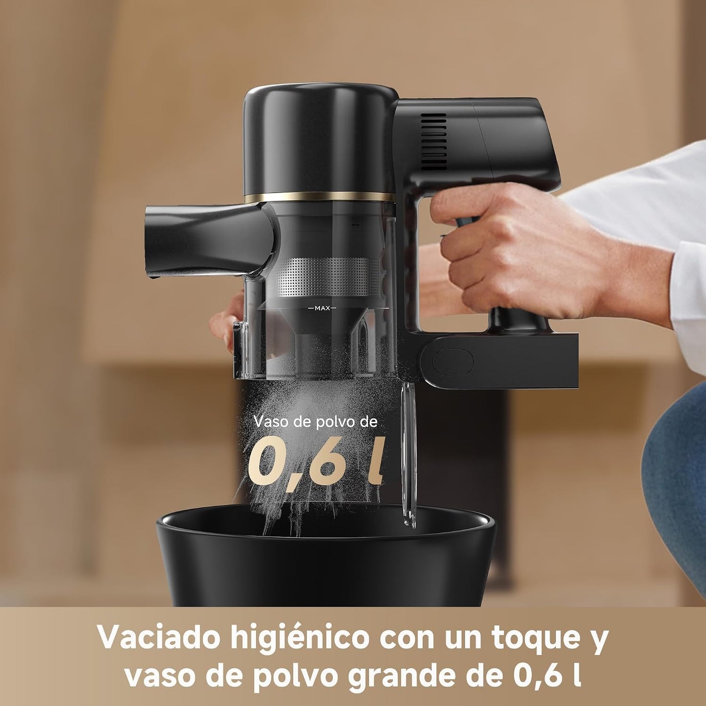 DREAME R20 SE-A Aspirador Sin Cable, 20000 PA/Succión 150 AW, 90 min, Pantalla LED, Vaso De Polvo 0,6 L, Vaciado Fácil del Polvo, Cepillo Antienredos Iluminado, Filtro 5 Capas