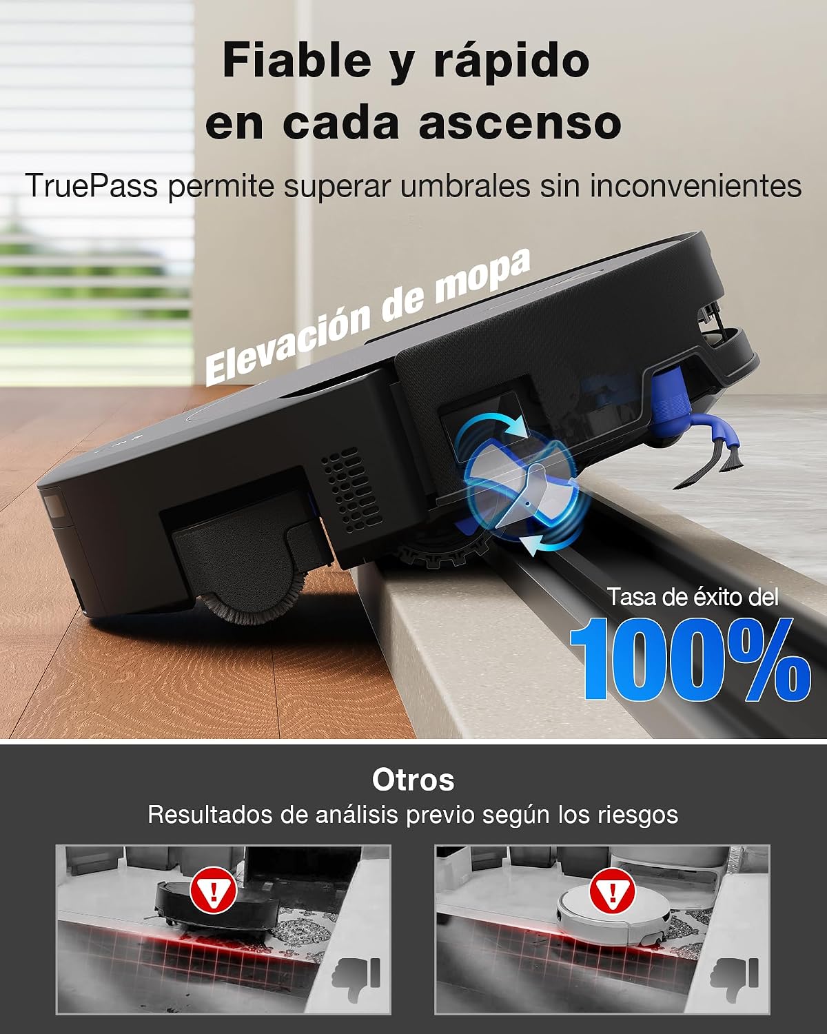 ECOVACS DEEBOT T90 Pro Omni Robot Aspirador y Mopa, 30 000 Pa, Carga PowerBoost, OZMO Roller 3.0 con Tecnología TruEdge 3.0, Aplicación Automática de la Solución de Limpieza, Agent YIKO AI, Negro