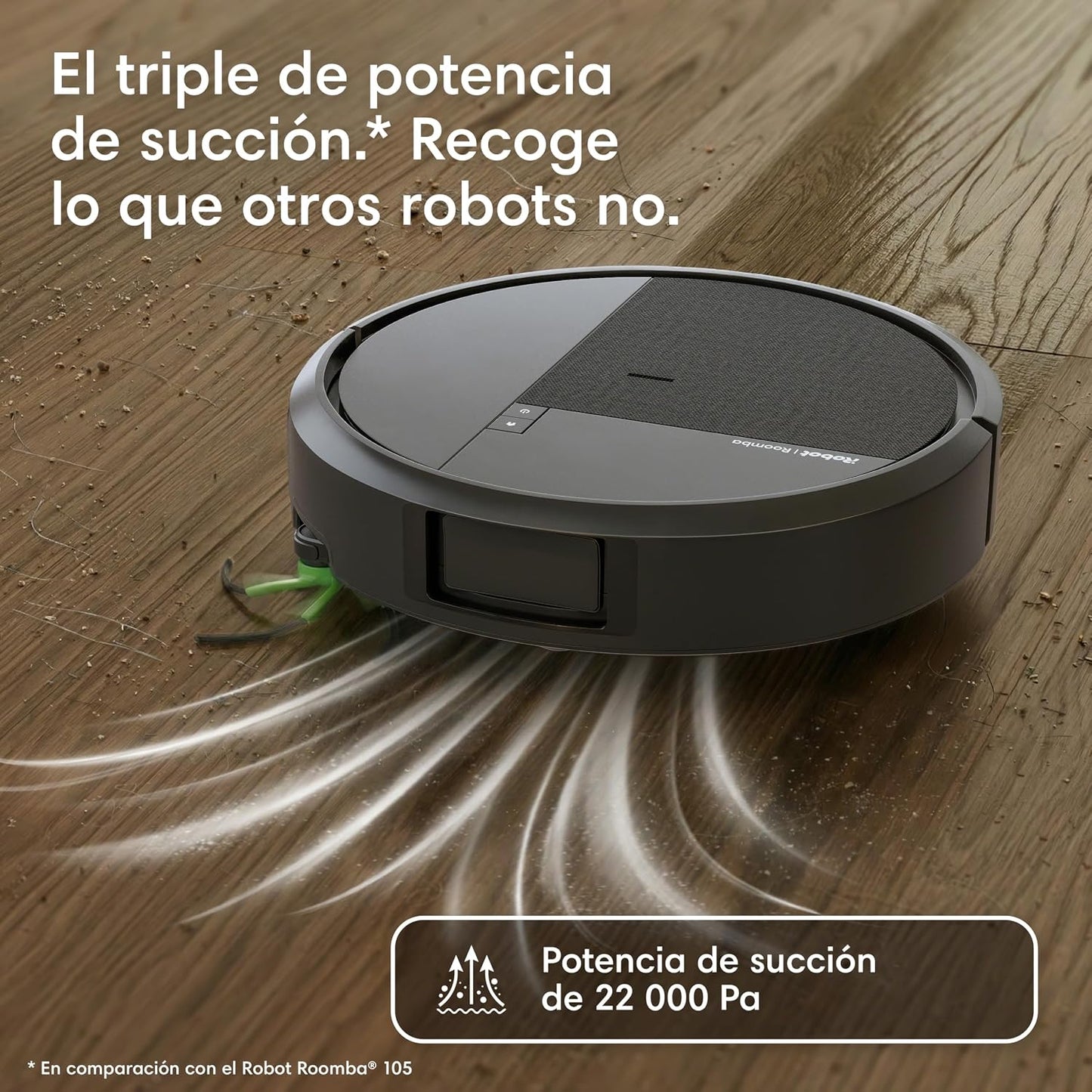 iRobot Roomba Plus 516 Combo Base AutoWash multifunción autolimpiable, 22KPa, Mopas DualClean Elevables y Extensible, Lava 75º, Seca 45º, Clearview LiDAR, Autonomía 90 Días, Accesorios Extra, Negro