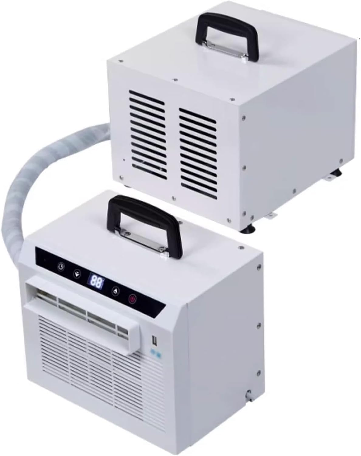 Aire Acondicionado Portátil De Ventana 3000 Btu, Wifi Y Control Remoto, Temporizador De 12h, Flujo De Aire De 130m³/h Para Tienda, Rv, Hogar Y Oficina, Fácil Sin Montaje 2-meter connecting pipe
