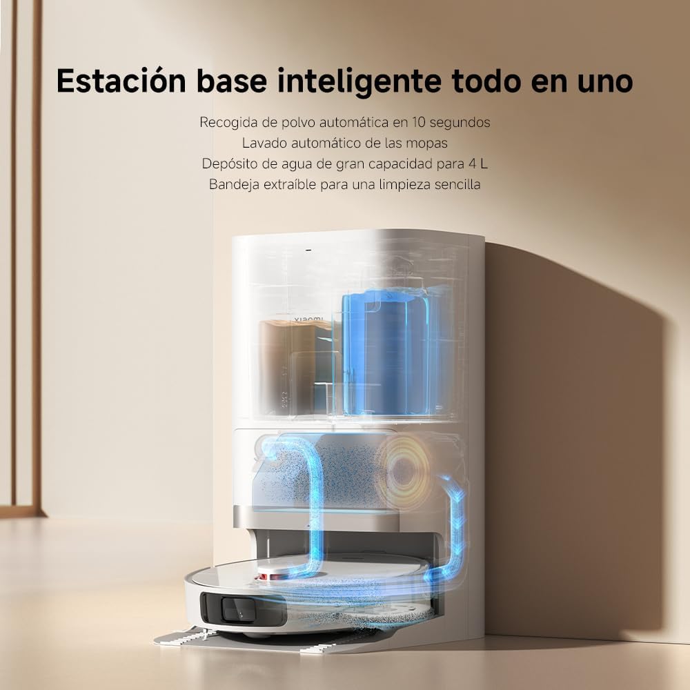 XIAOMI Robot Vacuum X20+, estación Todo-en-uno con Recogida de Polvo, Lavado y Secado automático, succión 6000Pa, evitación S-Cross™, navegación LDS y Control por App