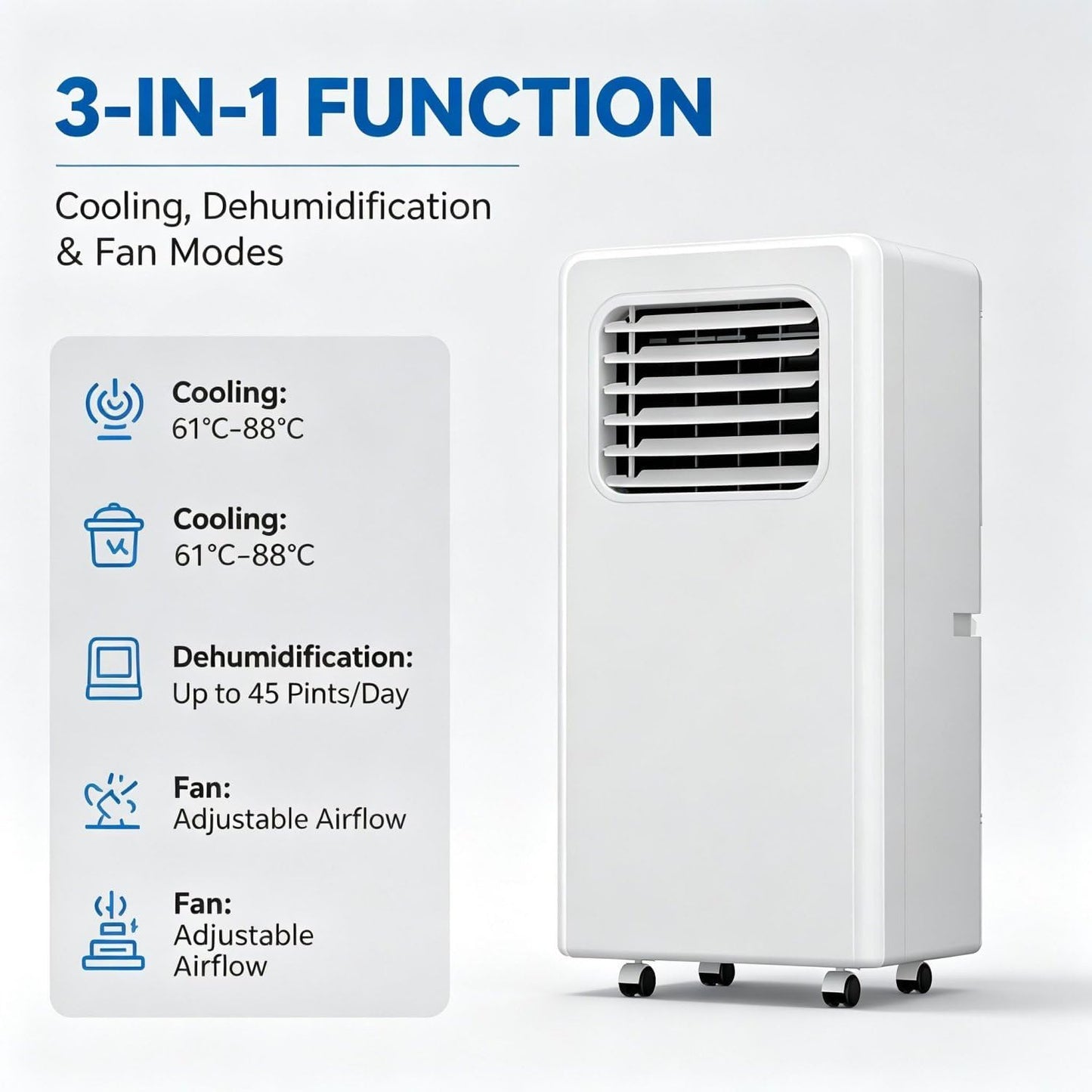 Ventilador de refrigeración del aire acondicionado | 18000BTU