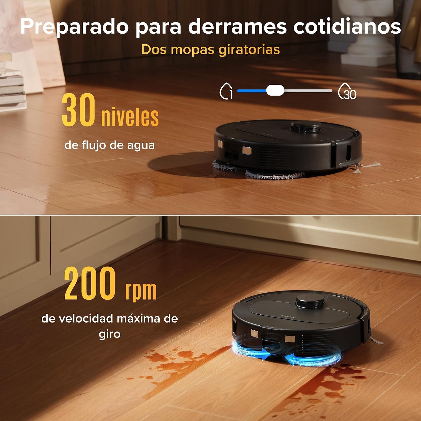 roborock Qrevo S Pro Set Robot Aspirador (Versión Mejorada del QV 35A) Succión de 18500 Pa, Base Todo en Uno, 2,7L Bolsa para Polvo, Sistema antienredos, Evitación de Obstáculos, Negro