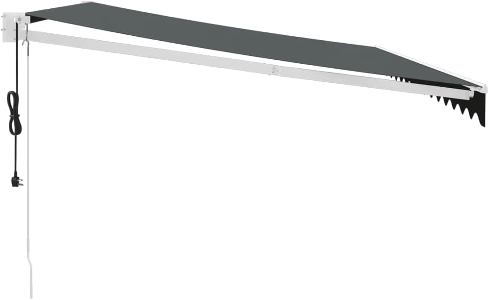 IKAYAA Toldo Motorizado 4.5 x 3 m, Toldo Eléctrico Retráctil,Toldo Articulado Eléctrico con Mando a Distancia, Toldo Brazo Extensible para Terraza, Jardín, Antracita