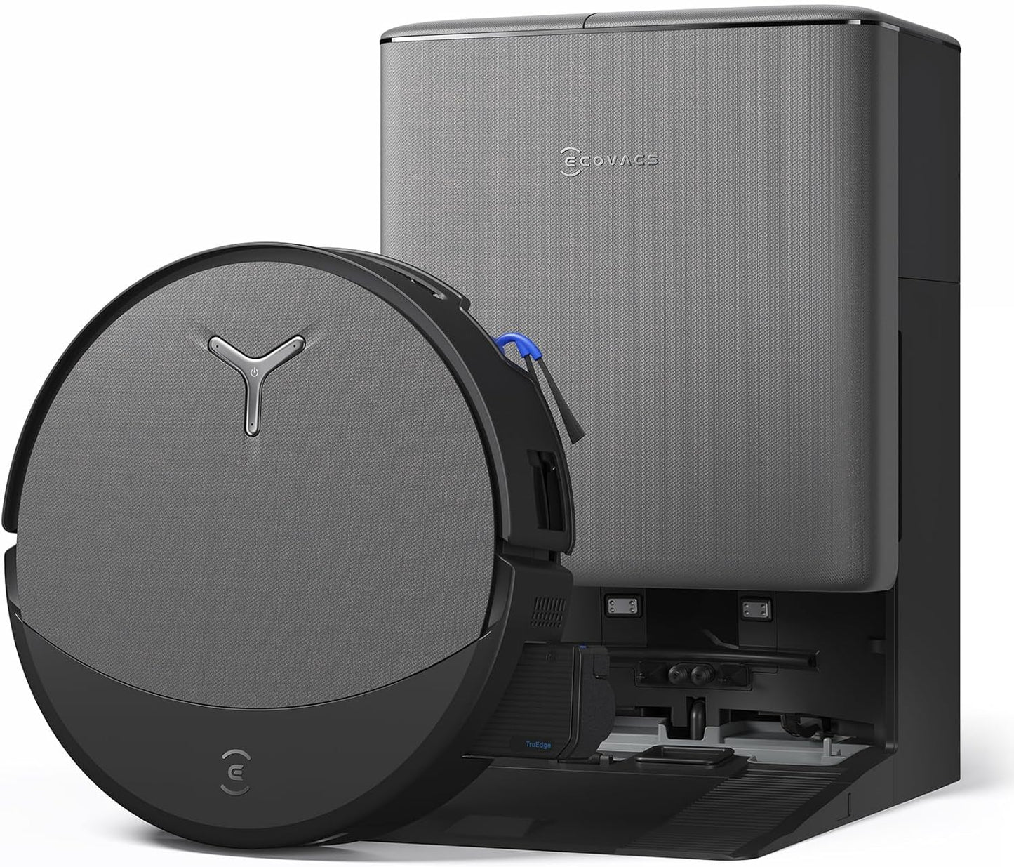 ECOVACS DEEBOT T90 Pro Omni Robot Aspirador y Mopa, 30 000 Pa, Carga PowerBoost, OZMO Roller 3.0 con Tecnología TruEdge 3.0, Aplicación Automática de la Solución de Limpieza, Agent YIKO AI, Negro