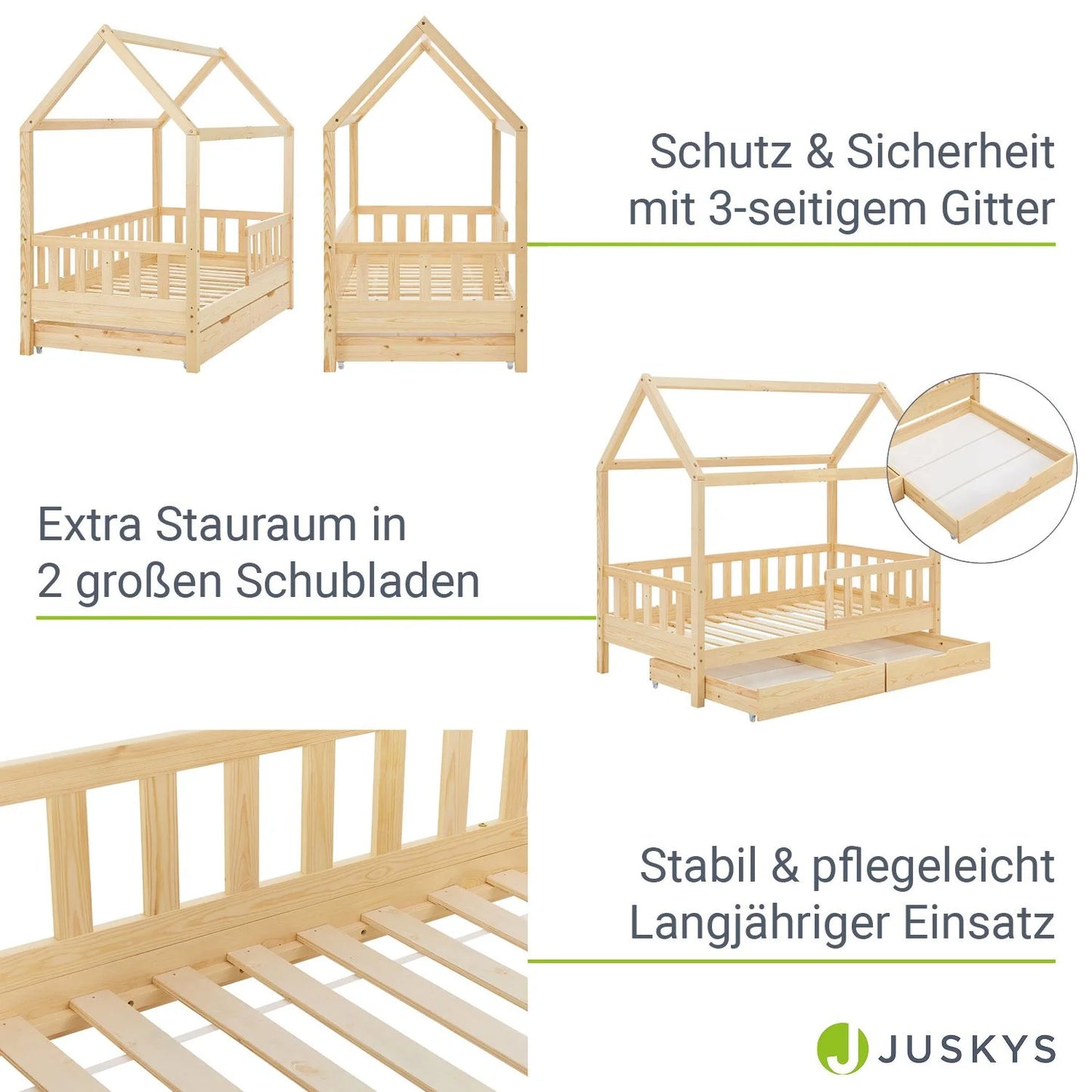 2026 Cama infantil Marli 90 x 200 cm con cajones de almacenamiento