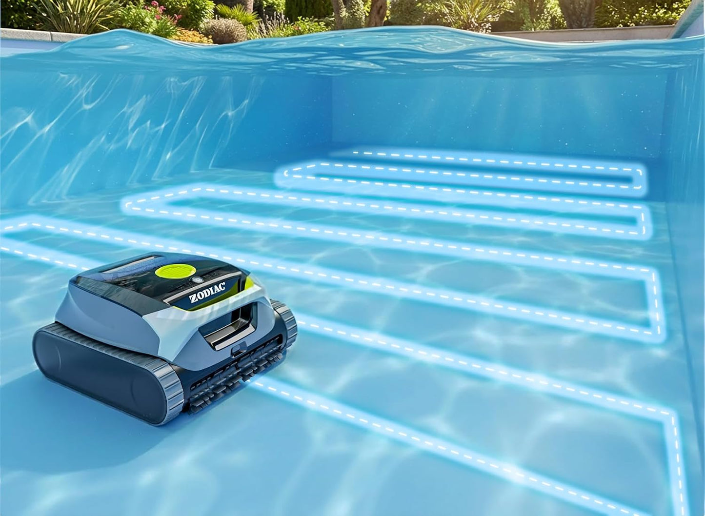 Zodiac Freedom Lite-Robot Limpiafondos de Piscina Inalámbrico con Batería de Litio. Limpieza de Suelo, Paredes y línea de Agua. Doble Filtración. Ciclos de hasta 3 Horas por Carga.