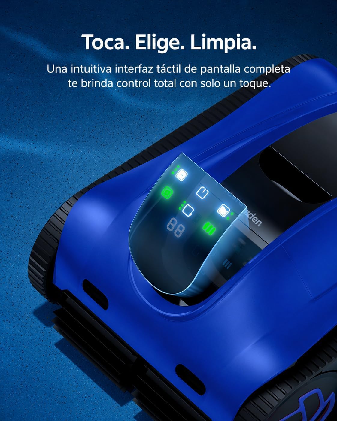 iGarden K Robot Piscina Limpiafondos y Paredes, Doble Filtración, 4H de autonomia, Control App, 5 Modos, Pantalla táctil, Temporizador IA, Navegación Inteligente y función Auto Parking