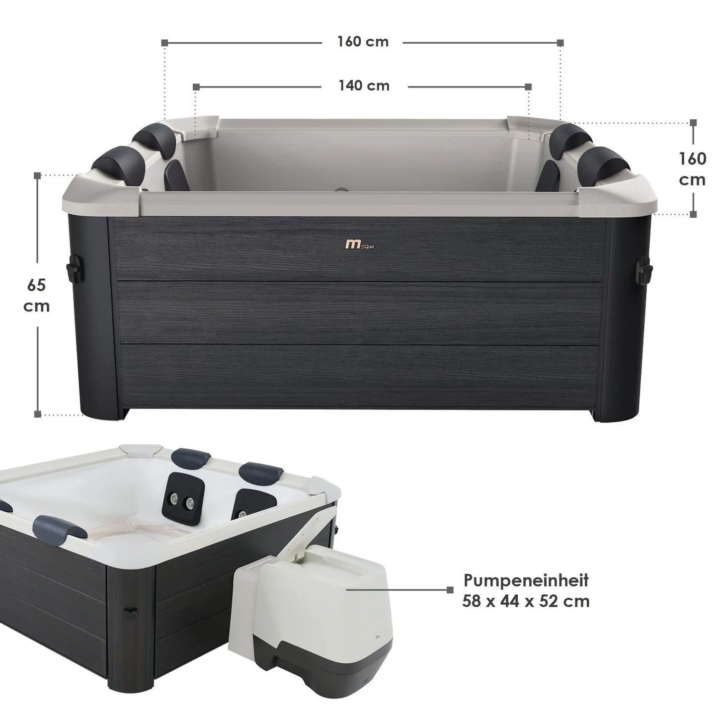 2026 Spa Whirlpool Oslo con iluminación LED