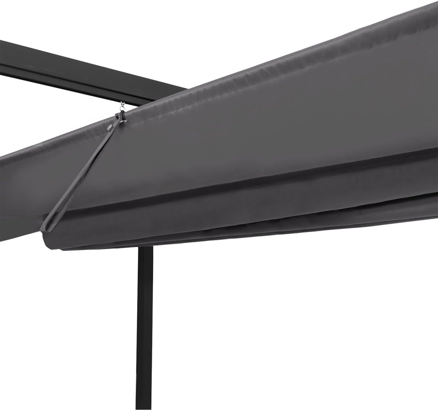 IDMarket - Pérgola con techo retráctil de 4 pies, 3 x 6 m, cenador gris antracita