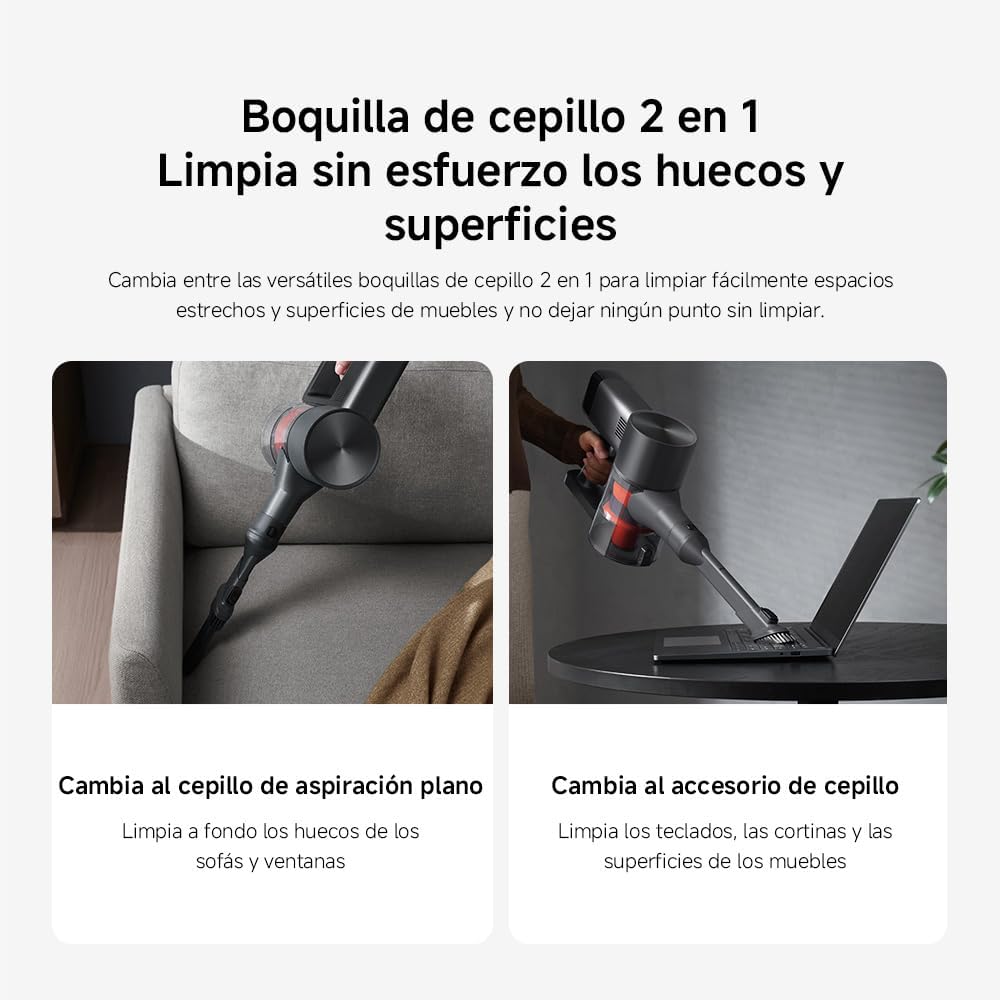 XIAOMI Aspiradora inalámbrica G20 MAX, succión 25kPa / 180AW, hasta 60 Minutos de autonomía, filtración del 99.9%, con Pantalla LED, Ideal para Suelos Duros, alfombras, Pelo de Mascotas y Coche