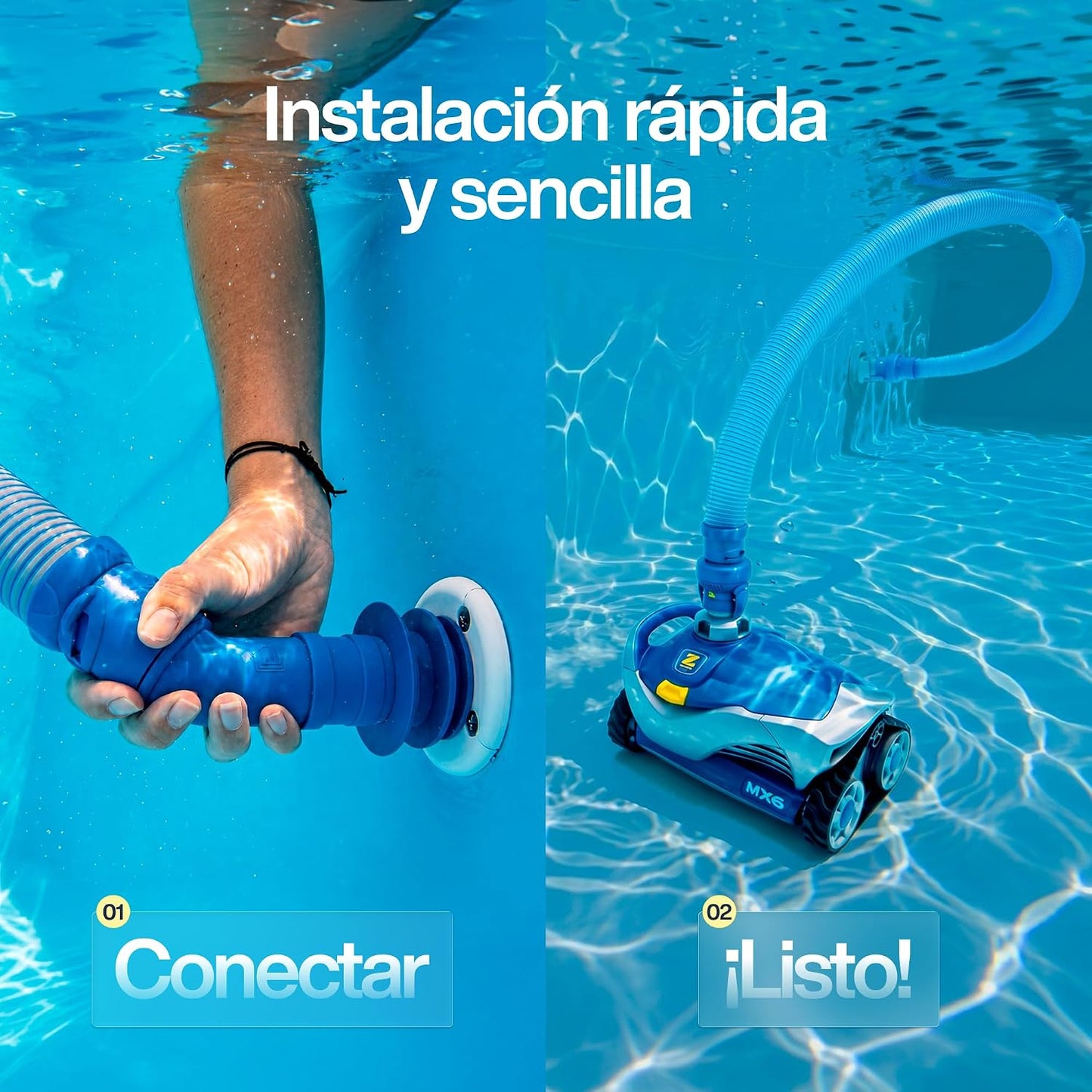 Zodiac MX6, Robot limpiafondos para Piscinas enterradas de hasta 10 x 5 m