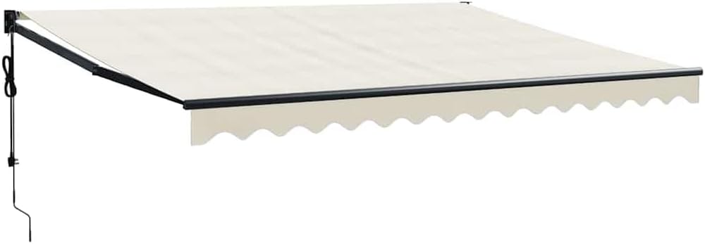 Brokky Toldo Motorizado 4X 3 m Toldo Articulado Eléctrico con Mando a Distancia para Terraza, Jardín-Crema-4 x 3 m-Marco Antracita