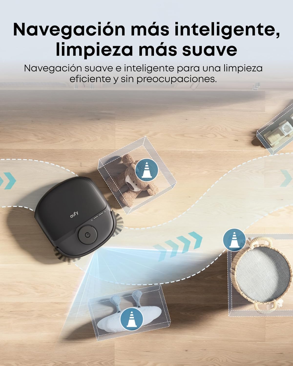 eufy Nuevo edición 2026 Robot Aspirador y fregasuelos, C28 Omni, Rodillo autolimpiante HydroJet, 15.000 Pa, 5 en 1 para el hogar, diseño antienredos evitación de obstáculos con IA, Mejora X10 Pro