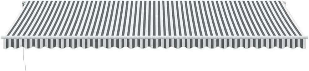 IKAYAA Toldo Motorizado 600 x 300 cm, Toldo Eléctrico y Manual Retráctil,Toldo Articulado Eléctrico con Mando a Distancia, Toldo Brazo Extensible para Terraza, Jardín Antracita y Blanco