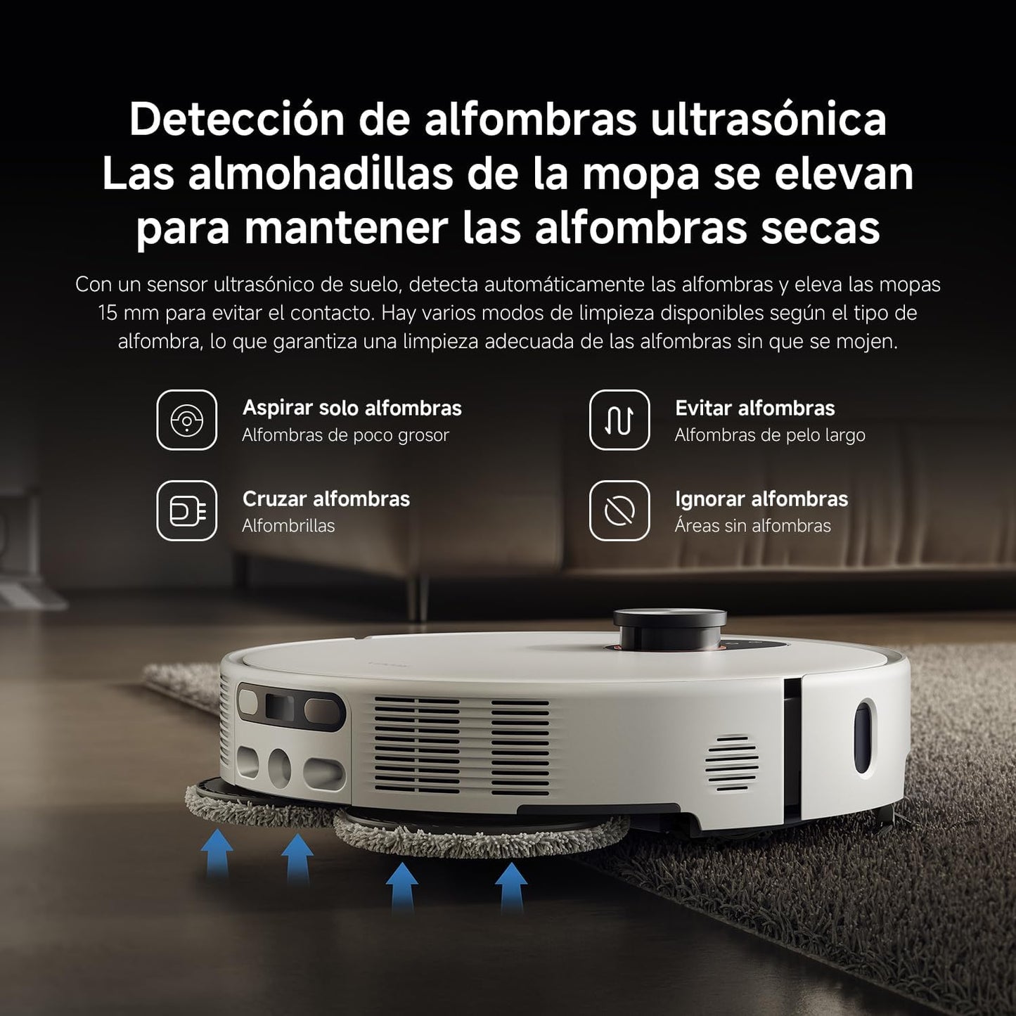 XIAOMI Robot Vacuum 5 Pro - Succión de 20.000 Pa, IA para Evitar obstáculos, Detección automática de Suciedad, Láser dToF, Brazos robóticos duales, Autolimpieza a 80 °C para Mejor Rendimiento