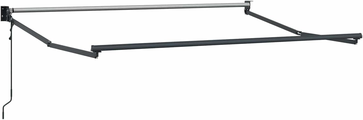 vidaXL Toldo Retráctil Eléctrico Antracita 3,5 x 2 m, Toldo eléctrico Moderno, Sombra retráctil, Cubierta Solar motorizada, Ajuste fácil, protección UV para el jardín