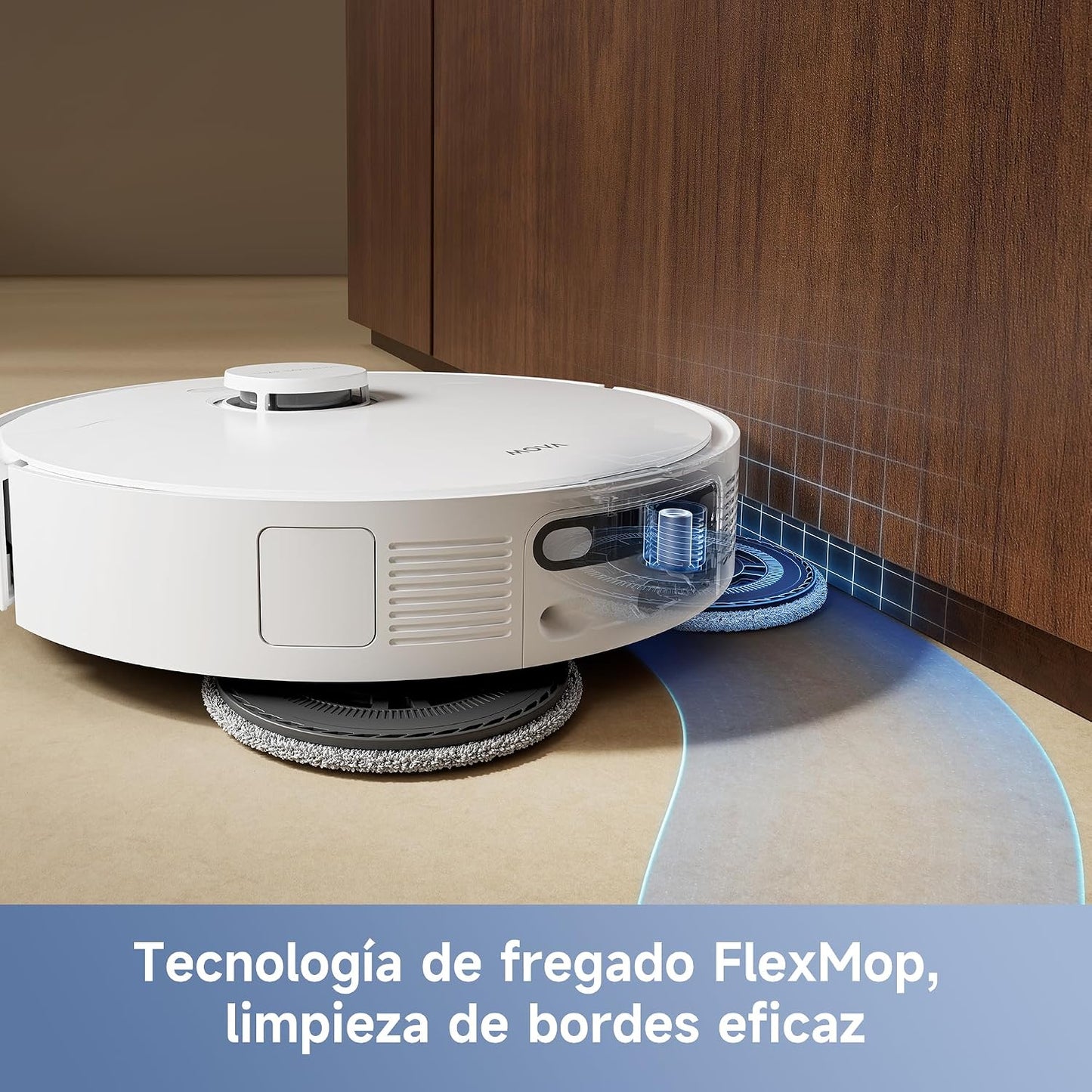Mova E40 Ultra Robot Aspirador y Fregasuelos 19.000 Pa Tecnología de Fregado MaxiReach, Cepillo Lateral Antienredos, hasta 75 Días de Limpieza sin Intervenir Modo para Mascotas Estación Todo en Uno
