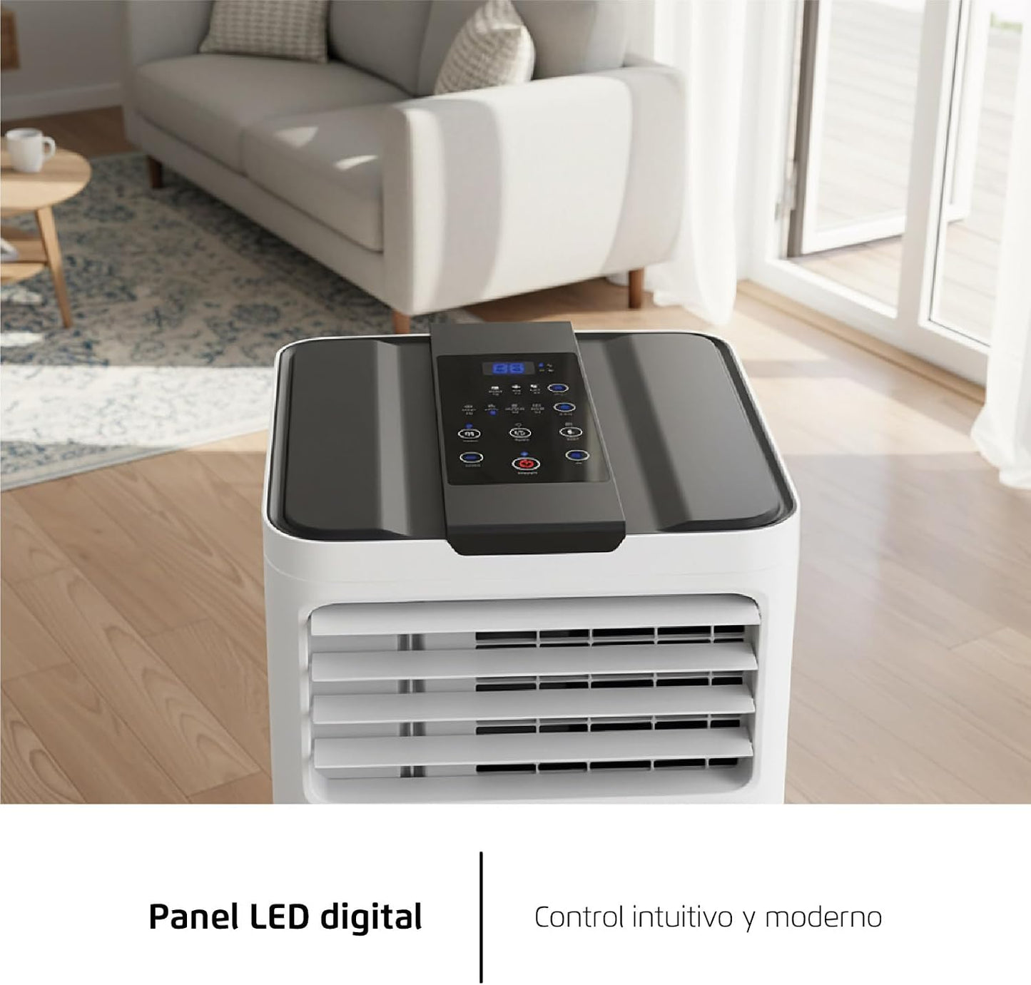 Corberó - Aire Acondicionado Portátil 3 en 1 con Mando | CPC12 | 12000BTU- 3500 Frigorías | Cobertura 22-25 m² | 16-31 ºC | Refrigeración | Ventilador | Deshumidificación |Temporizador