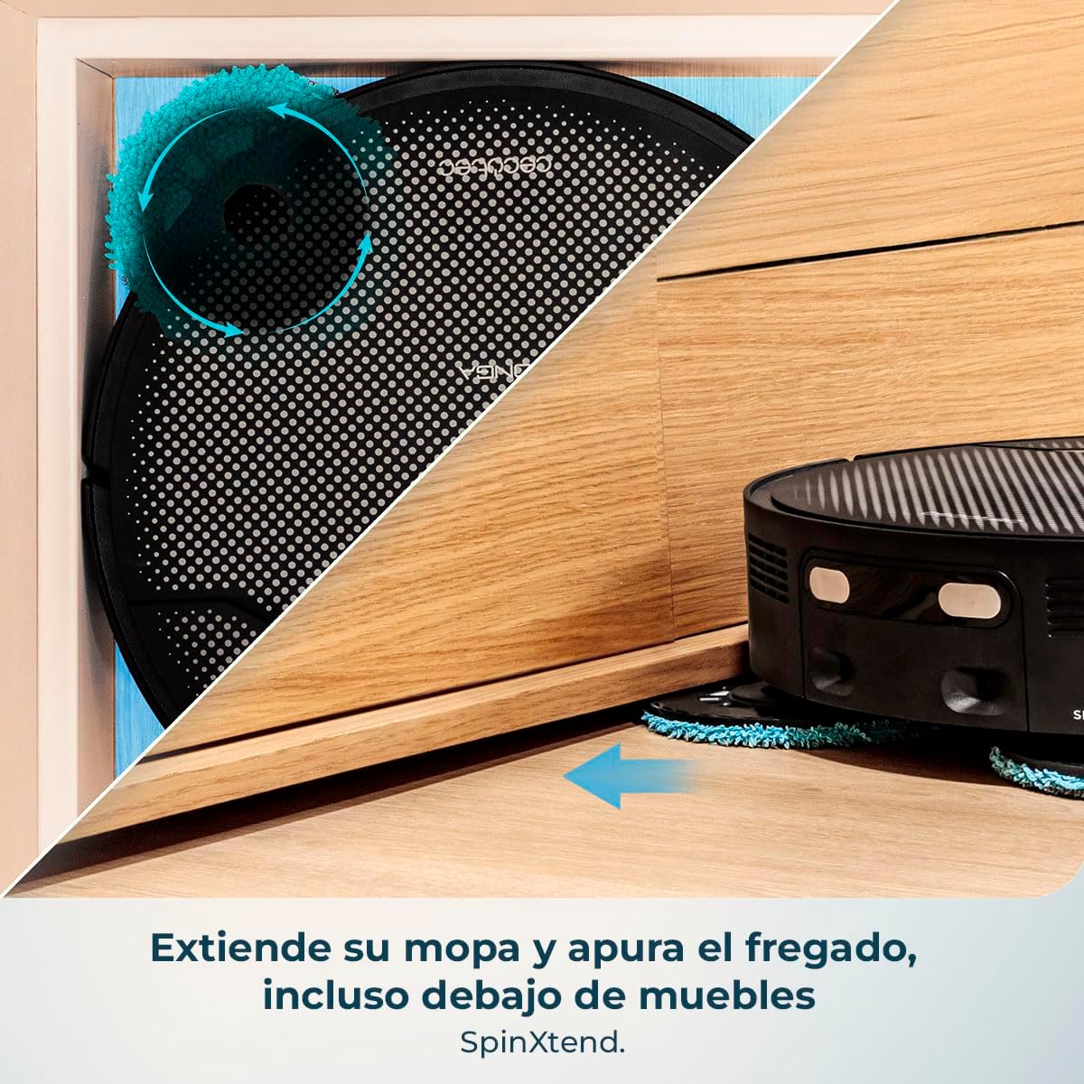 Cecotec Robot Aspirador y Friegasuelos con IA y Base Autovaciado Conga X70 | Motor de Succión 15000Pa, Base 4 en 1, Tecnología Láser, Mopas Giratorias, Cepillo Lateral, App y Bluetooth
