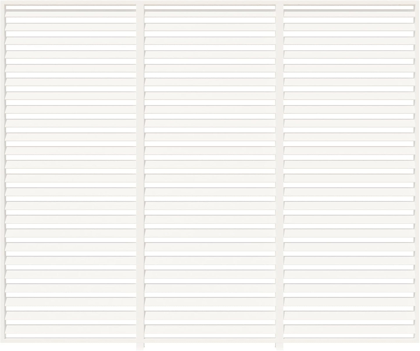 PRIMEYARD Pared de Lamas de 3 Piezas en Aluminio - Panel estático en Blanco para Pergola Premium