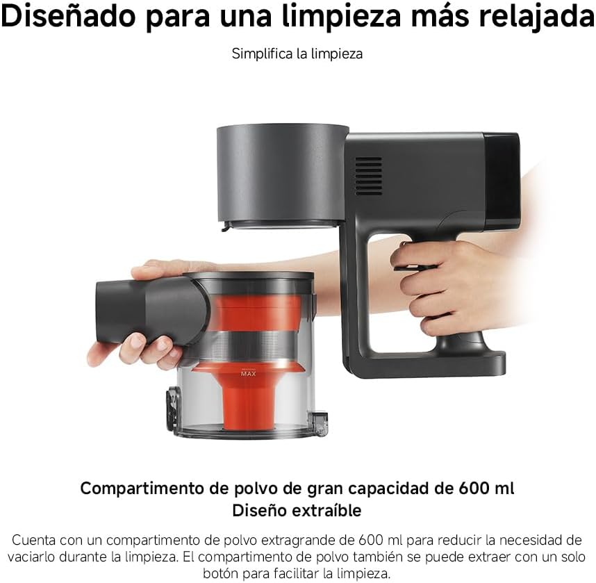 XIAOMI Aspiradora inalámbrica G20 MAX, succión 25kPa / 180AW, hasta 60 Minutos de autonomía, filtración del 99.9%, con Pantalla LED, Ideal para Suelos Duros, alfombras, Pelo de Mascotas y Coche