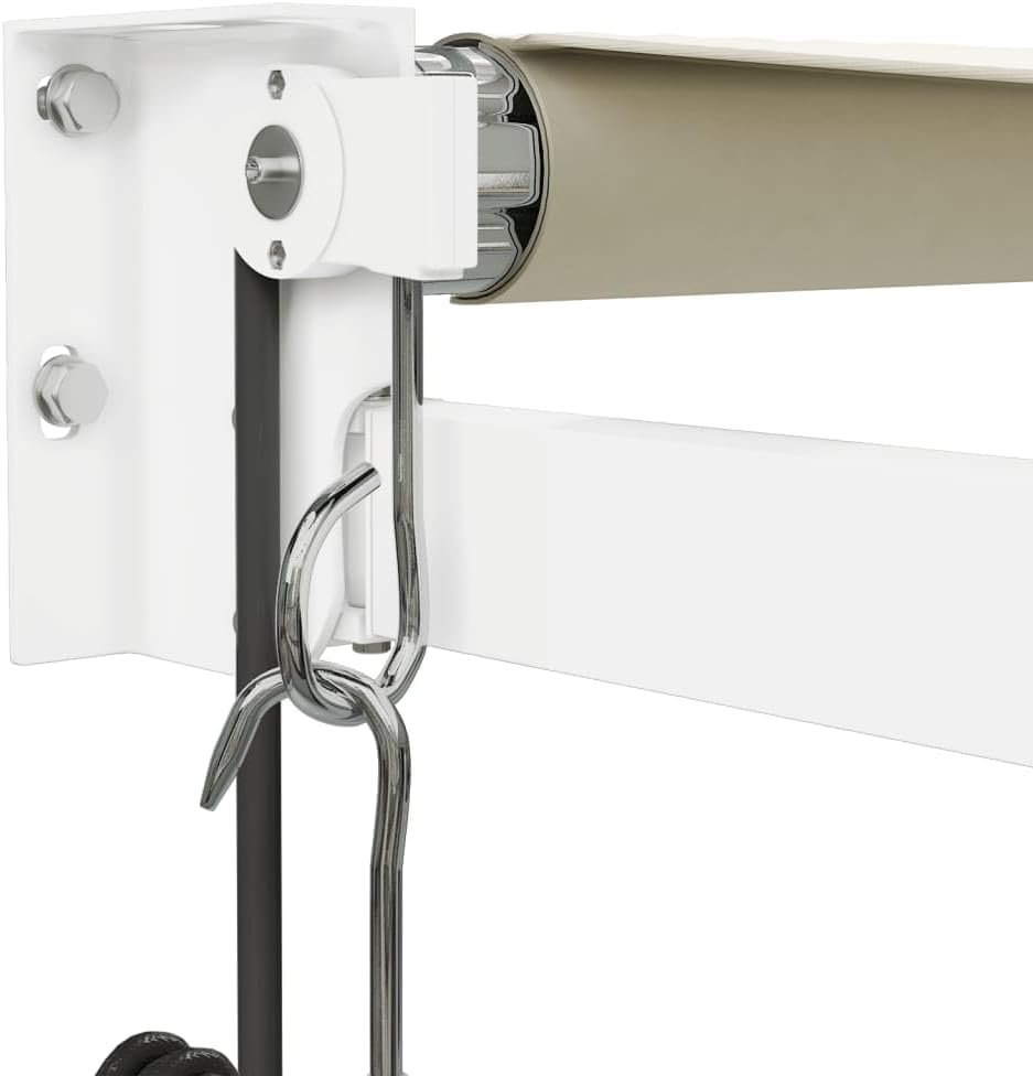 Brokky Toldo Motorizado 4.5X 3 m Toldo Articulado Eléctrico con Mando a Distancia para Terraza, Jardín-Crema-4.5 x 3 m-Marco Blanca