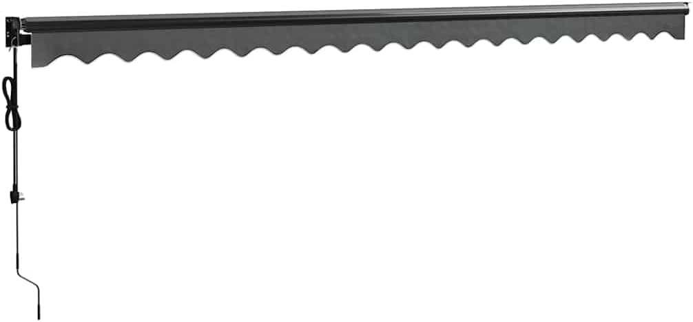 Brokky Toldo Motorizado 5 x 3 m Toldo Articulado Eléctrico con Mando a Distancia para Terraza, Jardín-Antracita-5 x 3 m-Marco Antracita