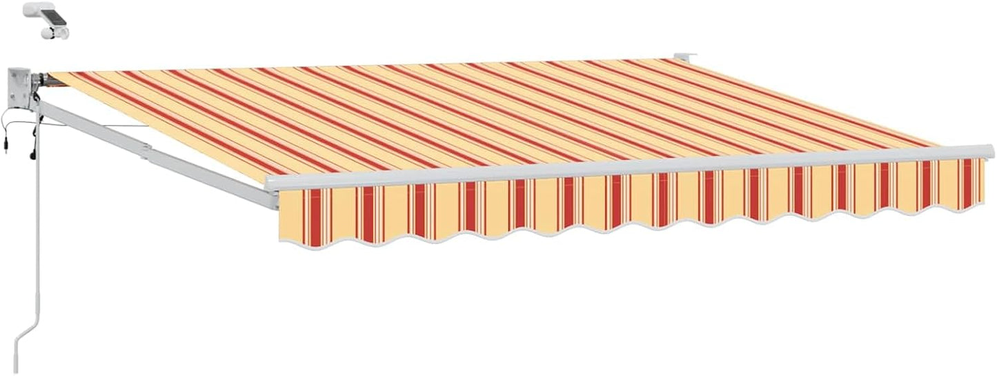 VidaXL - Toldo retráctil eléctrico (2,5 x 2 m, toldo eléctrico automático, moderno, retráctil, con LED, cobertizo exterior, sombra funcional