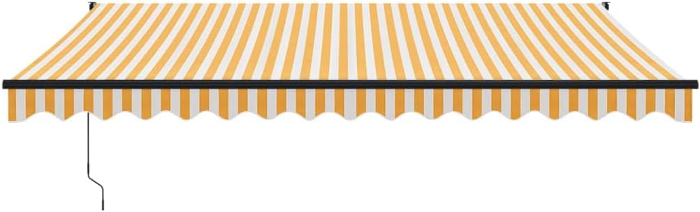 IKAYAA Toldo Motorizado 4.5 x 3 m, Toldo Eléctrico Retráctil,Toldo Articulado Eléctrico con Mando a Distancia, Toldo Brazo Extensible para Terraza, Jardín, Amarillo