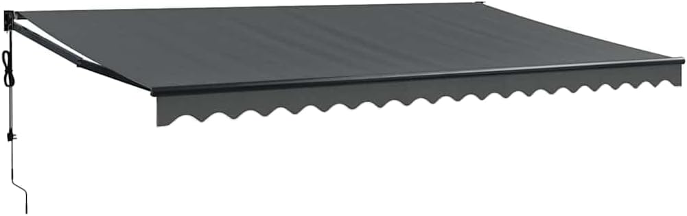 Brokky Toldo Motorizado 5 x 3 m Toldo Articulado Eléctrico con Mando a Distancia para Terraza, Jardín-Antracita-5 x 3 m-Marco Antracita